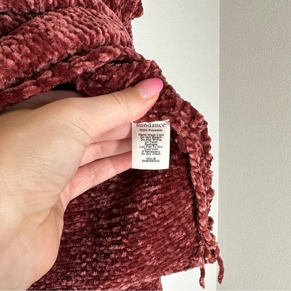 Sundance Heather Samantha Chenille Sweater Red Size Small Women’s Flare Sleeves - Picture 11 of 11